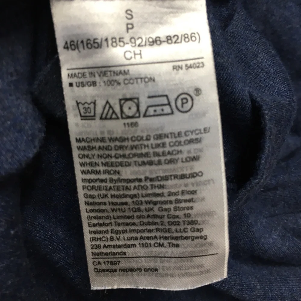 Banana Republic Luxury Touch Performance Small Blue 100% Cotton Preppy Classic